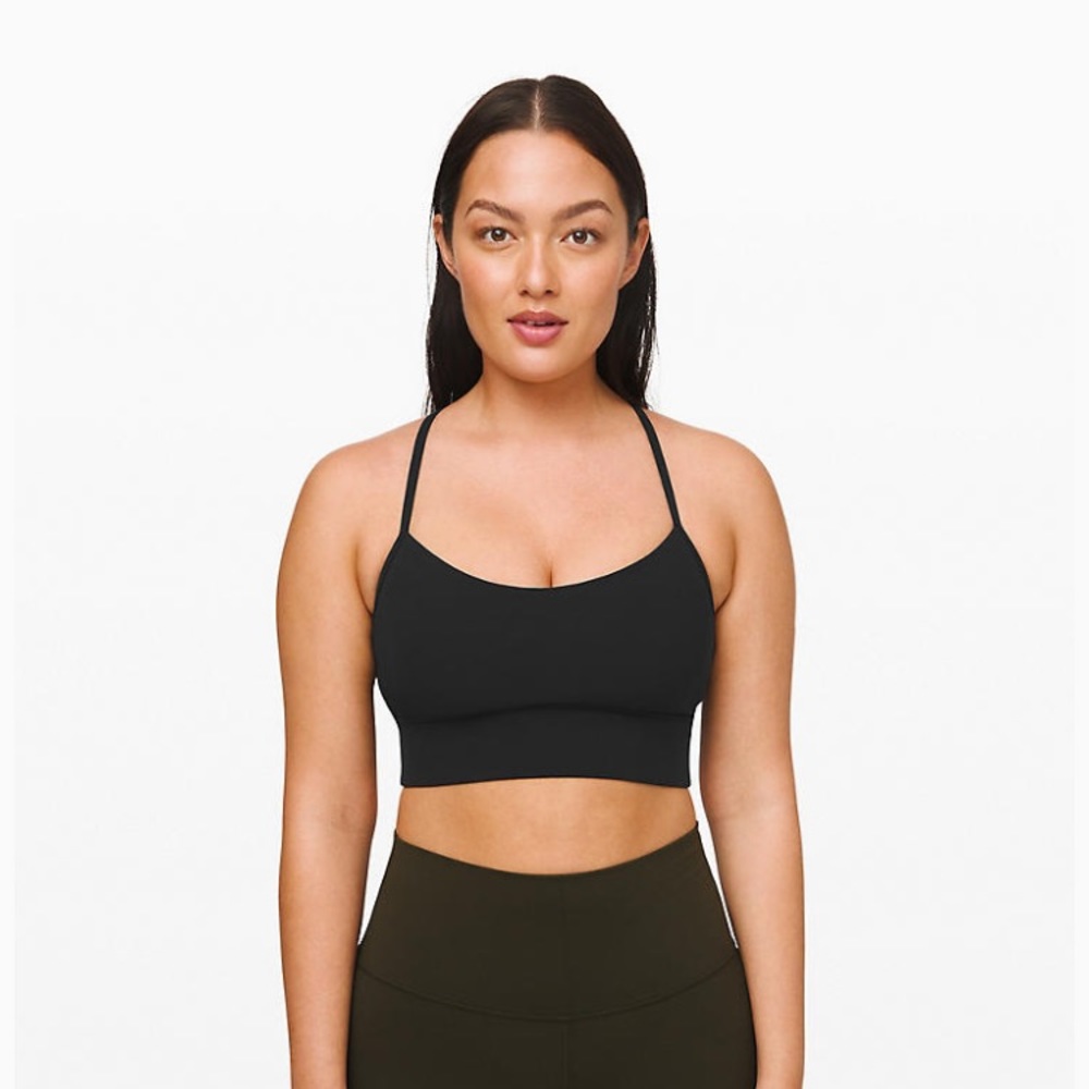Black Lululemon Flow Y Sports Bra size 10